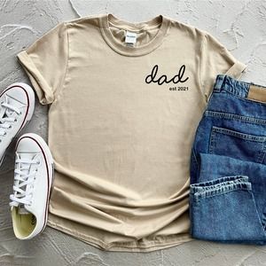 Dad Est 2021 Shirt, Father Est 2021 Shirt, New Father Tee, Best Dad Shirt